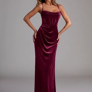 Velvet Burgundy Dress